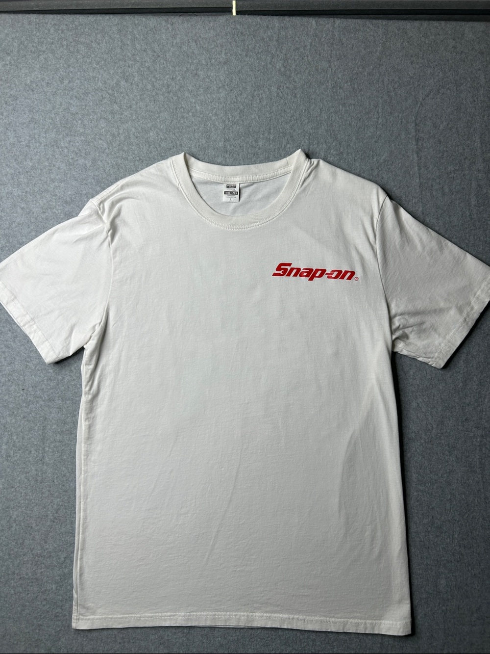 Snap-on White Short Sleeve Logo Tee